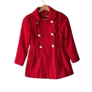 Hello Kitty Girls Red Coat, size 7-8 yrs, 122-128cm
